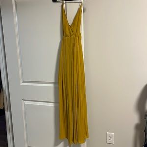 Yellow/Gold backless dress